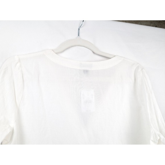 White Eyelet Lace Cotton Tunic Dress XS Boho Romantic Fairy Festival Indie Beach - Picture 8 of 9